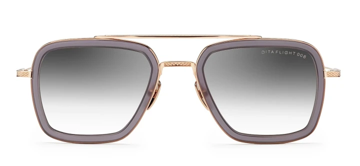 Dita FLIGHT SIX 7806 H GRY GLD 52
